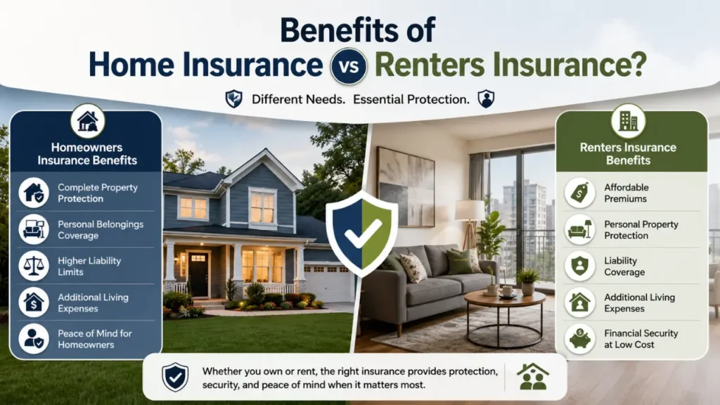 Benefits of Home Insurance vs Renters Insurance