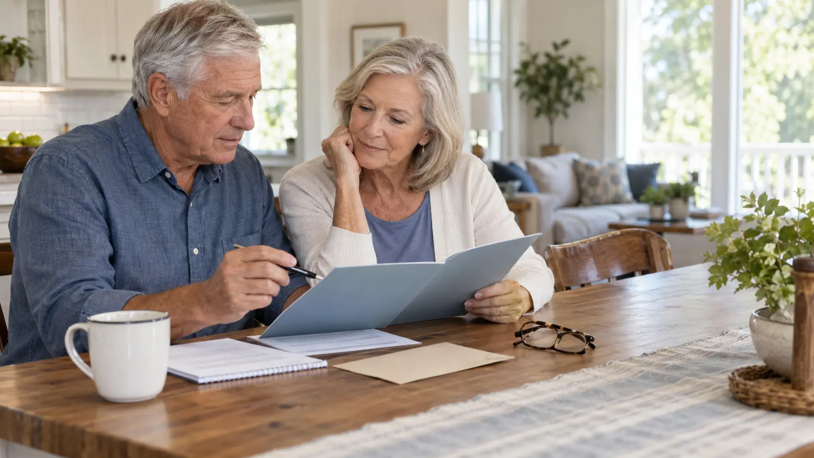 Older Georgia couple planning affordable cremation and final expenses