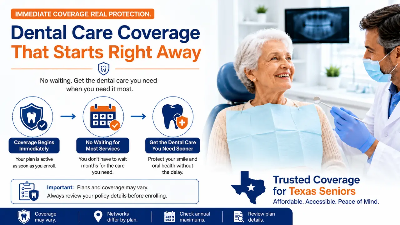 Dental insurance with no waiting period for seniors in Texas